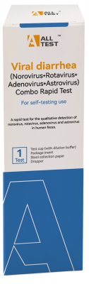 Omgangssyke Kombotest 4-i-1 (Norovirus, Rotavirus, Adenovirus, Astrovirus) Hjemmetest