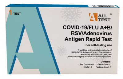 COVID-19 / Influensa A+B / RSV / Adenovirus Kombotest 5-i-1 Hjemmetest