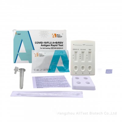 COVID-19 / Influensa A+B / RSV Kombotest (4-i-1) Hjemmetest